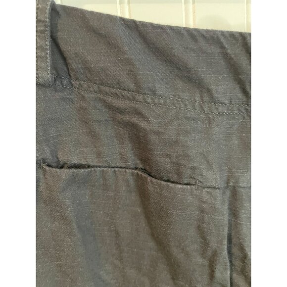 Free People Black Womens Cropped Wide-Leg Linen-Blend Pants Size 4 - Picture 5 of 11